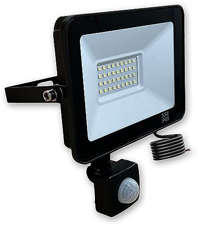 POWERSTAR ELECTRICAL Motion Sensor Outdoor Security Light 30W 50W 100W 2700 4500 9000 Lumin LED Floodlights with PIR Sensor IP65 Waterproof Garden, Backyard, Garage, Doorways (30)