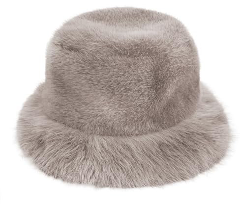 IPENNY Damen Mütze Winter Hats Fliegermütze Fischerhut Faux Kaninchenfell Cap Breite Krempe Eimerhut Fellmütze Hut Schlapphut Thermomütze Warme Mode Pilotenmütze Outdoor Freizeit