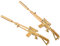 Gold Gewehr Form Kugelschreiber Cartoon Kawaii Schreiben Kugelschreiber Set für Schule Weihnachten Geschenke (10)