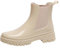 Jamrom Donna Moda Stivaletti Chelsea Stivali da Pioggia Tacco Grosso Stivali di Gomma Beige SN0708183 EU38