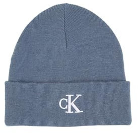 Calvin Klein Jeans Herren MONOGRAM EMBRO BEANIE K50K512145, Blue (China Blue), OS
