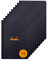 Rhodia 119189Cpack - Packung 10 Notizheft - Kladde geheftet, DIN A5 (21x14,8 cm), liniert, 48 Blatt, 80g, Schwarz, 1 Pack