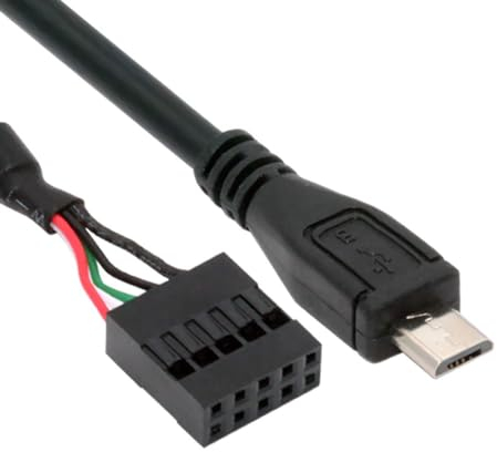 CY Cavo USB 2.0 scheda madre 9pin 10pin intestazione a Micro USB 5pin cavo 50 cm per mini monitor sensore fotocamera pannello