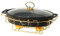 Generisch Keramik-Chafer mit Marmorimitat – Chafing Dish Buffet-Set für Hochzeiten, Partys, Bankette, Catering-Events – Buffet-Wärmer-Set in Schwarz