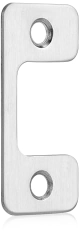 Adjustable Locking Plate - Large Hole Latch Strike Plate Stainless Steel Door Strike Plate Door Reinforced Deadbolt Plate Door Back Plate with Screws Suitable for Heavy Duty Homes