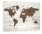 ALLboards Glas Magnettafel WELTKARTE HELL 90x60cm Glasbild Memoboard aus Glas Glastafel mit Motiv Magnetwand zum Beschriften Magnetische Tafel Wanddekoration Wandbild