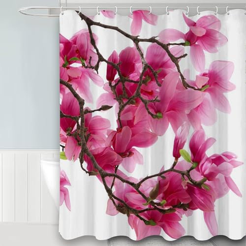 FAIRYGATE Duschvorhang 180x180 Anti Schimmel Vorhang Dusche Duschvorhang Textil Anti Schimmel Wasserdichter Waschbar Anti Bakteriell Stoff Polyester Badewanne mit 12 Duschvorhängeringen B8219
