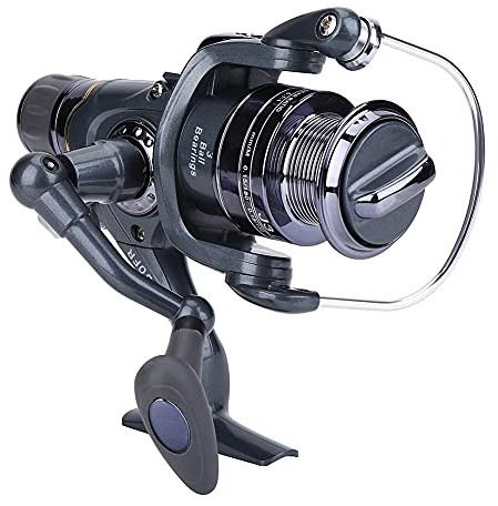 Karpfen-Spinnrolle, Spinnrolle Vorne und Hinten, 20–60 FR, Angelrad-Zubehör, Angelrollenläufer für Angel-Action, Köder-Feeder, Spinnrolle für Süßwasser, Salzwasser (50FR)
