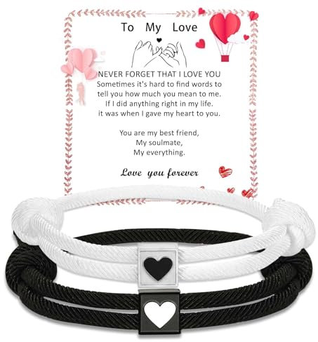 Miss Chipmunk Couple Gifts Bracelets Matching Wristbands Adjustable Rope Bracelets for Couples Christmas Anniversary Valentines Gifts for Him Her Boyfriend Girlfriend Lovers Husband Wife (To My Love)
