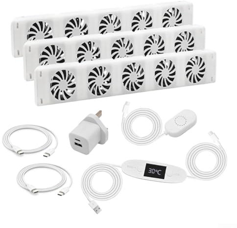 Radiator Fan, 5 Radiator Fan Smart Radiator Booster Extension Set Ventilator Fan, Heater Booster For Underheaters And Radiators, Long-life, Save Energy And Heating Costs(MXRV-203)