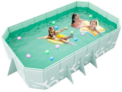 Nicht aufblasbares faltbares Schwimmbecken – faltbares Schwimmbecken, verdicktes Schwimmbad, verschleißfestes tragbares faltbares Schwimmbecken – Außenschwimmbecken, faltbares, hartes und bequemes Bod