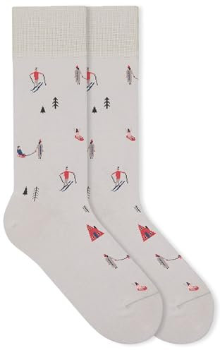 von Jungfeld - 1er Set Motiv Socken mit Snowy Day Icon - Bunte Socken in Gr.43-46