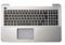 ITECNOWORLD Envío en 24-48h - Carcasa con Teclado Español para portátil ASUS X555L, X555LA, X555LD, X555LJ, X555 Silver Plata