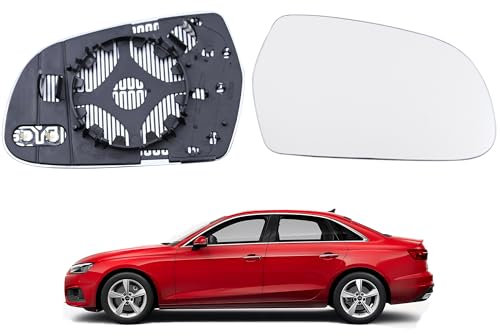 Den Spiegelglas (Rechts) Beifahrerseite ist für alle Modelle von Audi A3 A4 A5 Audi A3 A5 2010 A4 2013-2016,Ersatz Spiegelglas Heizbar, Spiegelglas Außenspiegel Glas, Beheizbar Rückspiegelglas