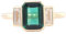 Beydodo Smaragd Ring Gold 375 Damen, Verlobungsring 3 Steine mit 2ct Erstellter Smaragd Hochzeit Ringe Frauen Eheringe Nickelfrei Gr.51 (16.2)