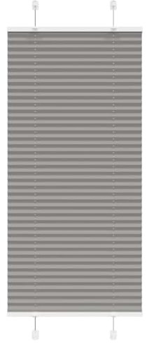vidaXL Plissee Anthrazit 55x150 cm Stoffbreite 54,4 cm Polyester, Faltrollo, Klemmfix, Plisseerollo, Jalousie, Rollo, Plisseerollo für Fenster