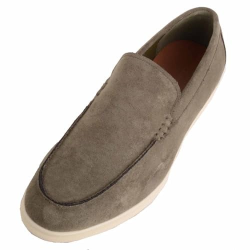 ABSOLUTE FOOTWEAR Mens Easy Slip On Suede Look Casual Loafer Shoe with Constrast Sole