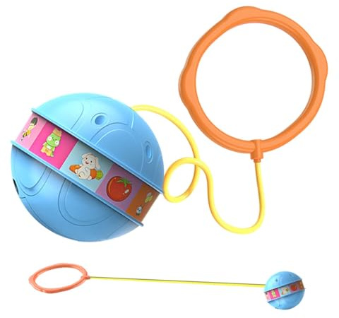 Nybhyjka Sprungball am Knöchel, Springseil am Knöchel – Springball mit Seil am Knöchel batteriebetrieben – Leuchtkugel zum Springen am Knöchel mit Lichtern