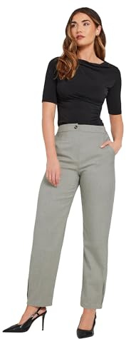 Long Tall Sally - LTS Tall Pleated Barrel Leg Trousers - Women's Light Grey