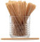 Pailles en fibre végétale 100% biodégradables et compostables, écologiques, sans goût, texture agréable, résistantes jusqu’à 90°C, idéales pour boissons chaudes et froides (1000, 6mm x 140mm)