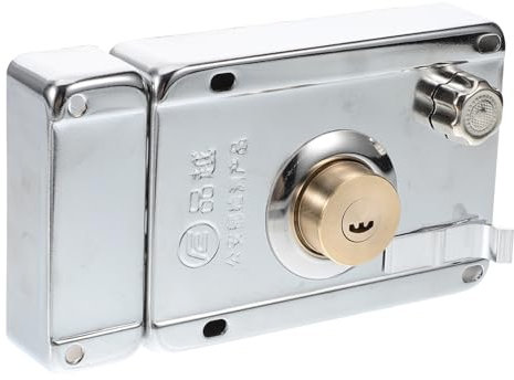 NUOBESTY 1 Juego Cerradura de Puerta de Seguridad Apertura Izquierda Cerradura de Metal Puerta Exterior Interior Instalación y Protección Integral