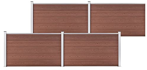 Générique Clôture de Jardin WPC 699x106 cm Marron,Quincaillerie,Clôtures & barrières,Panneaux de clôture,Brun,63.7 KG,3053245