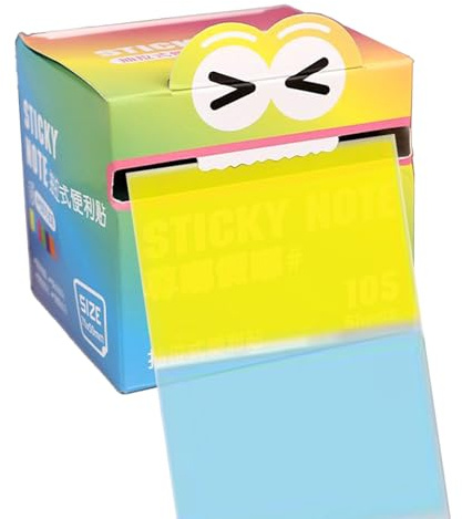 105 Notes Autocollantes Transparentes, Rouleau De Note Adhésive, 7,5 X 7,5 Cm Blocs-notes Autocollants, Apier De Note Réutilisable, Pour Étudier Et Écrire Dans Les Manuels Scolaires