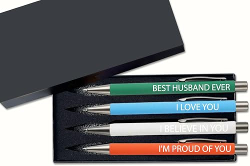 ToVii Gifts for Husband,Birthday Wedding Anniversary Valentines, Ballpoint Pen Set of 4