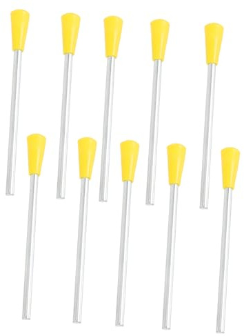 MAGICLULU 10 Stück Teiliges Percussion Triangel mit Robusten Kunststoff Metallstäben Langlebige Schlägel Praktisches Schlaginstrument für Musikunterricht und Bühnenperformance