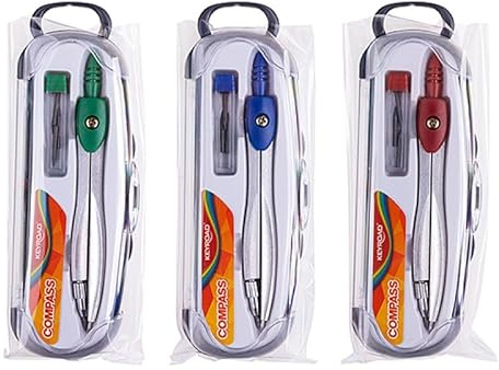 KEYROAD Kinder Zirkel/Etui/Komfortabler Griff/Schule/Zufällige Farbe