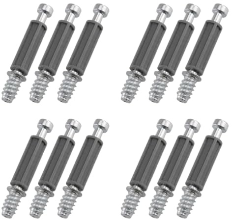 Exzenterbolzen – kompatibel mit IKEA 118331 – BILLY, BRIMNES, HEMNES, HOPEN, MALM, METOD und PAX – 12 Stück