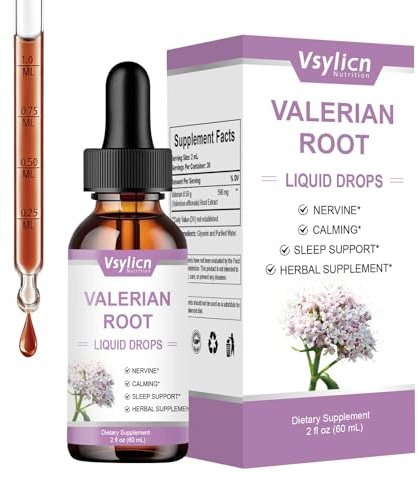 Valerian Root Liquid Drops | Sugar Free | Natural Herbal Supplement | Vegan | Non-GMO | Gluten Free | 60ml
