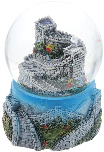 Genérico Bola de Resina Gran Muralla China 8 CM, Decoración Ligera para Hogar y Oficina, Recuerdo Turístico Artesanía en Cristal Varios Estilos