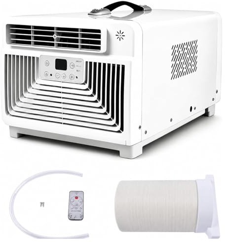 Condizionatore Portatile a Risparmio Energetico 280W, Climatizzatore 2700 BTU con Raffreddamento Rapido, Mini Unità 3 in 1 Pronto all'Uso per Camper, Roulotte e Piccoli Ambienti