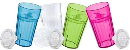 Reflo Smart Cup (Asst 4 Colors) Open Training Cup, Toddler Cup, No Suction 6oz, 360 Control-Flow, USA Made Premium High-Impact Plastic