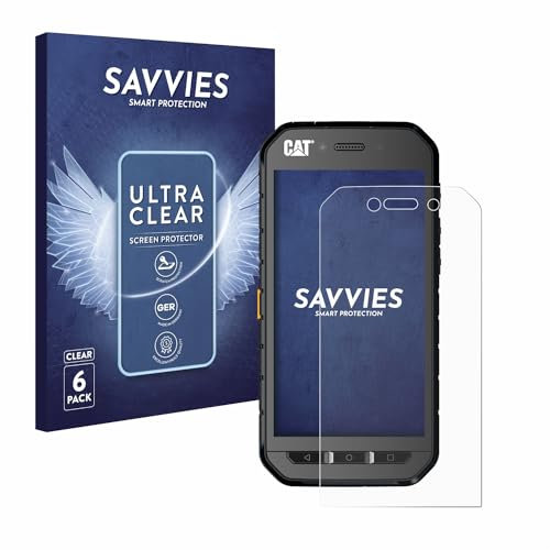 Savvies 6 Stück Schutzfolie für Caterpillar Cat S41 Displayschutz-Folie Ultra-Transparent