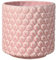 Bloomingville Blumentopf Dot Retro Übertopf Vintage Pflanztopf für Zimmerplanzen S (12,5 cm ø) Öffnung: 11 cm ø, rosa, Keramik
