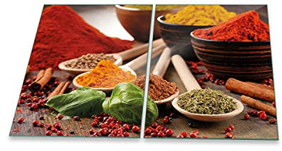 Dekorwelt - Copri-fornelli in Vetro per Piano Cottura a induzione, con Piano in Vetro di Sicurezza, 2x40x52 cm