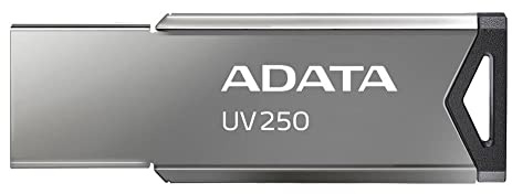 ADATA UV250 32GB USB-Flash-Laufwerk USB Type-A 2.0 Silber – USB-Flash-Laufwerke (32 GB, USB Type-A, 2.0, ohne Kappe, 5,6 g, Silber)