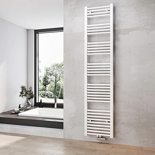 Heilmetz Badheizkörper Weiß Handtuchtrockner Heizung 1800 x 400 mm Bad Heizkörper Handtuchheizkörper Mittelanschluss Handtuchwärmer