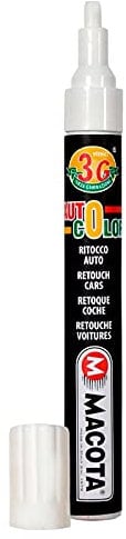 MACOTA AUTOCOLOR Pen Pennarello RITOCCO Vernice RIEMPITIVO Auto Moto Furgone Camper Camion RIPARA CARROZZERIA RIMUOVE Graffi PUNTINATURE Professionale Doppio Tratto Fai da Te 10 ml (Bianco 87020)
