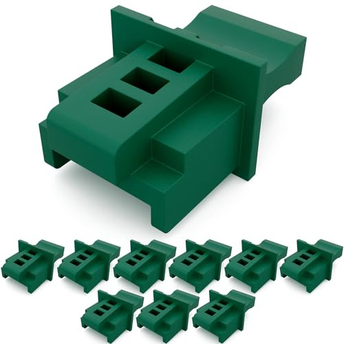 hb-digital 10 Stück RJ45 Staubschutz Kappen LAN Netzwerk Buchsen Schutz Stopfen gegen Staub Schmutz Blindstopfen für Patchpanel Switch Router Netzwerkdose Abdeckung für Ethernet Anschluss – Grün