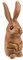 Holzfigur Hase handgeschnitzte Dekofigur für Ostern ca. 11 x 4 cm Osterhase aus Holz