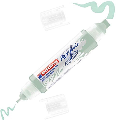 edding 5400 Acryl 3D Double Liner - mint - 1 Acrylfarbe Tube - Doppel-Spitze 2-3,5-10 mm - Acryl Farben zum Malen auf Leinwand, Malpapier und Holz - Acrylstifte wasserfest in Künstlerqualität