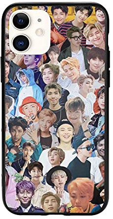 Classic Jhope Jimin Jin Jungkook Suga V RM Design Handyhülle für iPhone Hülle B_T-S Anti-Rutsch TPU Vert Schutzhülle (12/12 Pro)