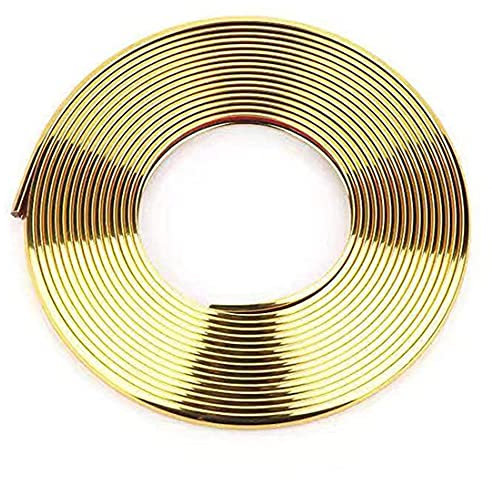 DRSM Felgenschutzring Felgen Ringe Felgenstyling Rim Protector PVC Flexiblen Material Auto Zierstreifen Für Universalreifen 8m,Gold