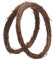 2 Pieces 35 cm Large Natural Grapevine Wreathes Vine Branch Wreath Halloween Rattan Wreath for Easter Door/Wall Decor Hand-woven Christmas Wreath (35cm)