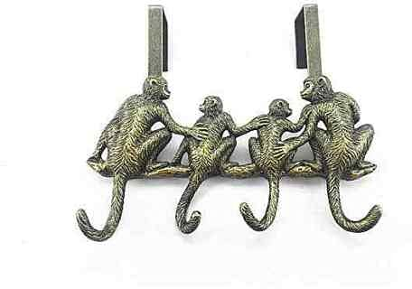 S&S International Türgarderobe Cheeky Monkey, antikes Messing