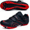 GZQIAWY Radfahren MTB Schuhe Herren Sport Route Cleat Road Dirt Bike Speed ​​Flat Sneaker Racing Damen Fahrrad Mountain SPD Biking Roter schwarzer Berg 45