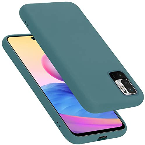 Cadorabo Funda de Silicona Compatible con Xiaomi RedMi Note 10 5G / Poco M3 Pro 5G, Funda Protectora de Cuerpo Completo para RedMi Note 10 5G - Resistente a arañazos fundade TPU - Liquid Verde
